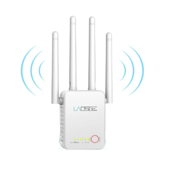 LAOSGE- Super WiFi Extender Signal Booster, 1200Mbps WiFi Booster Wireless - Picture 1 of 6